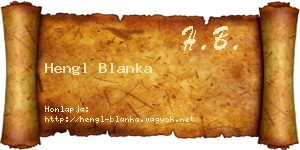 Hengl Blanka névjegykártya